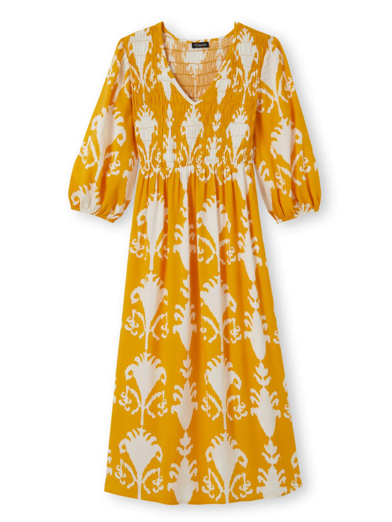 Robe longue à smocks