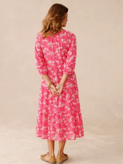 Robe longue à volants