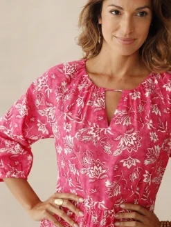 Robe longue à volants