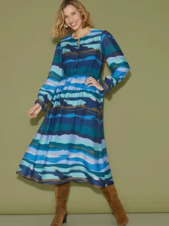 Robe manches bouffantes