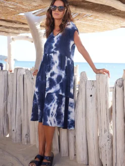 Robe tie and dye à volants