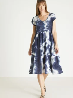 Robe tie and dye à volants