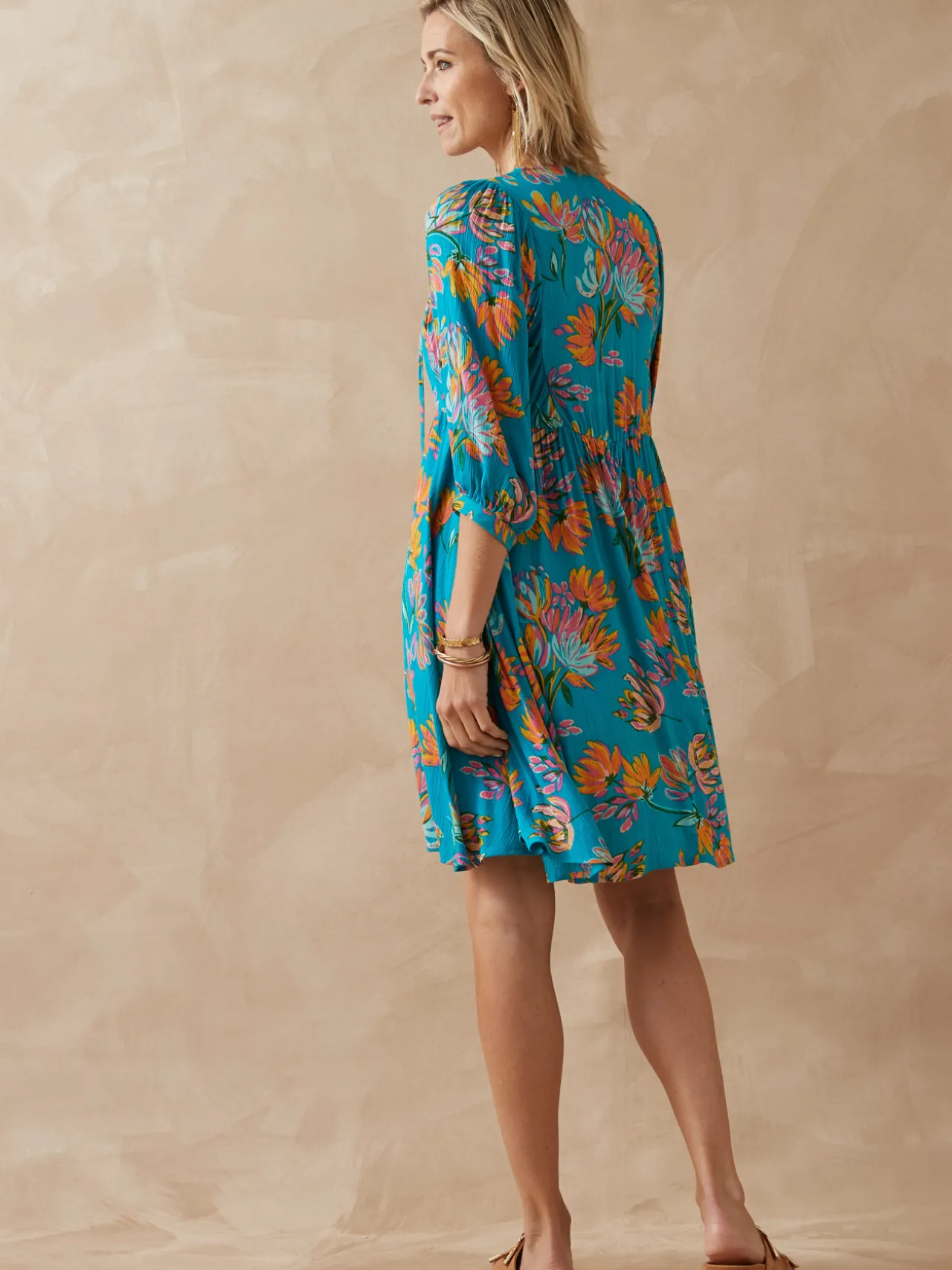 Robe évasée en crêpe