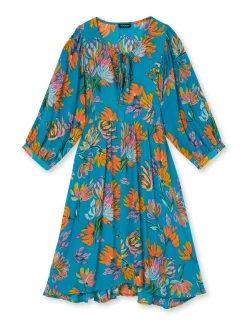 Robe évasée en crêpe