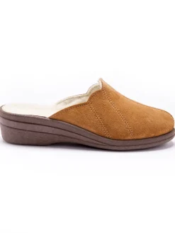 Sabots cuir fourrés laine majoritaire