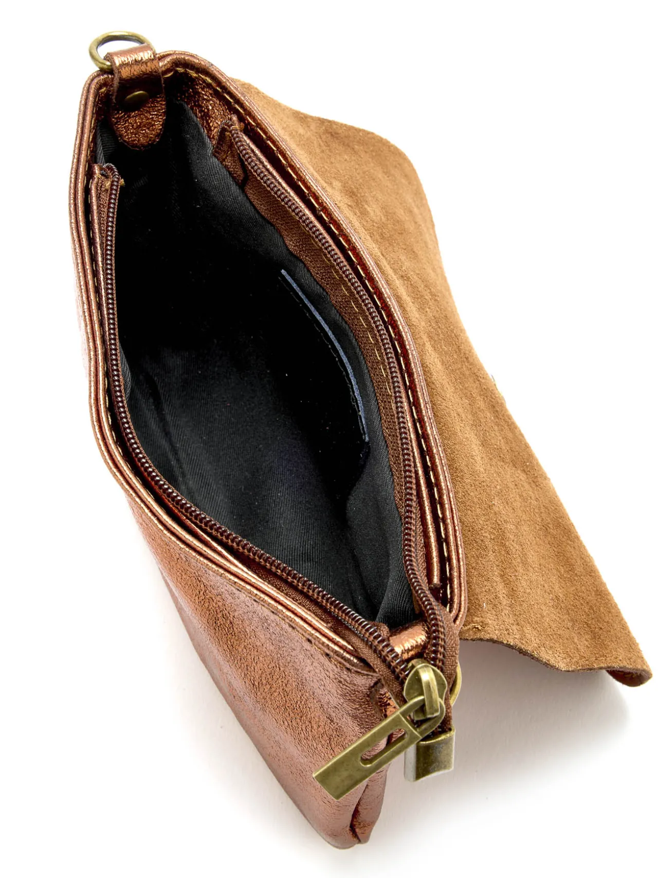 Sac pochette en cuir à bandoulière