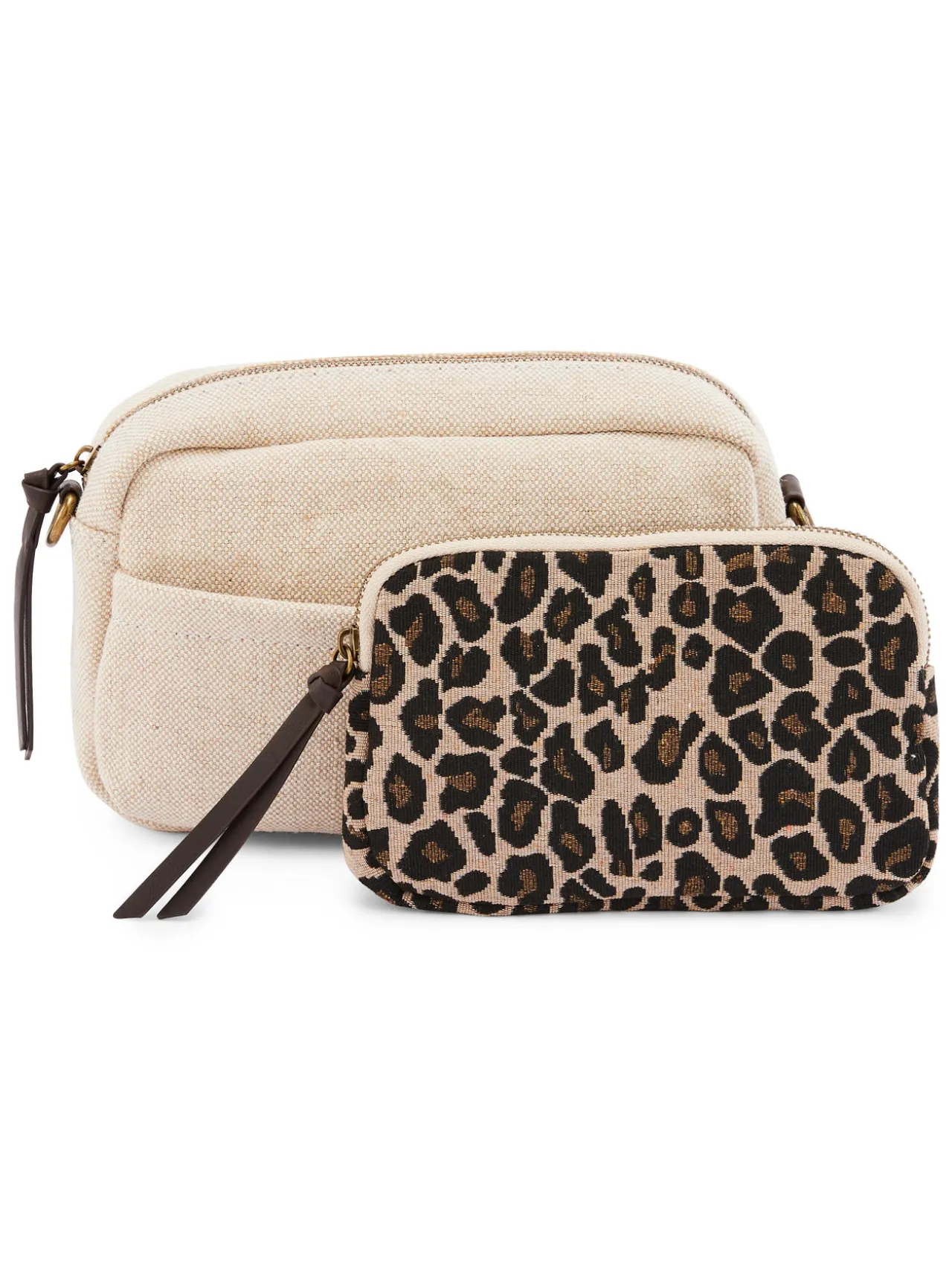 Sac-pochette effet toile de jute