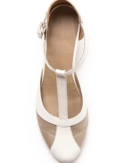 Salomés bicolores en cuir aérosemelle®