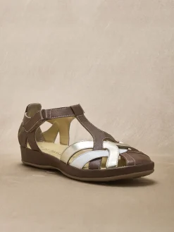 Salomés cuir à brides croisées