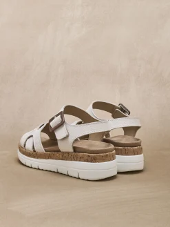 Sandales à scratch semelle amovible