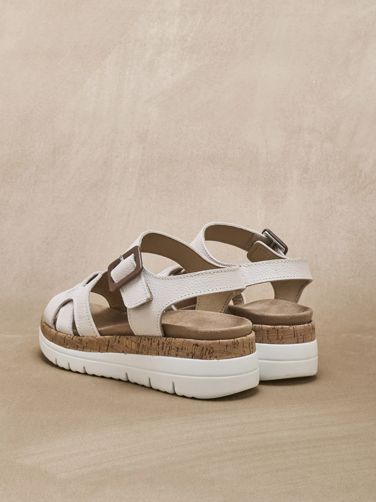 Sandales à scratch semelle amovible