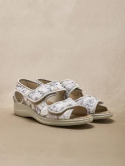 Sandales à scratchs ouverture totale