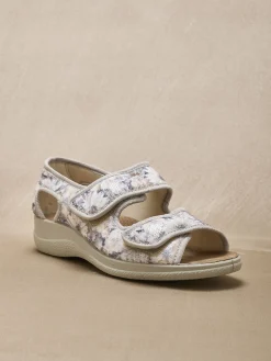 Sandales à scratchs ouverture totale