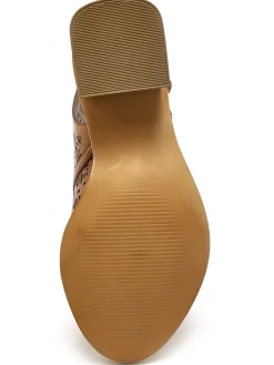 Sandales ajourées en cuir