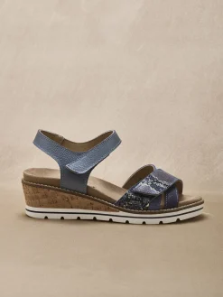 Sandales compensées double scratch