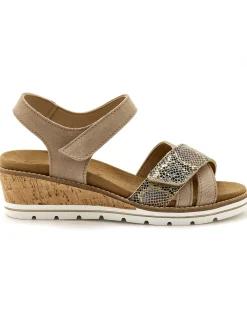 Sandales compensées double scratch