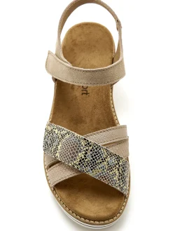 Sandales compensées double scratch