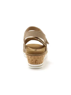 Sandales compensées double scratch