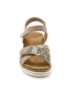 Sandales compensées double scratch