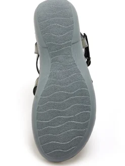 Sandales cuir à cabochon métal