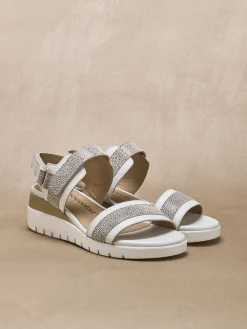 Sandales cuir à scratchs