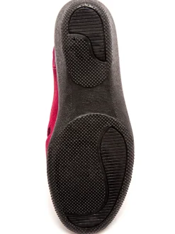 Sandales cuir velours grande largeur