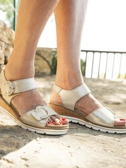 Sandales double scratch semelle amovible