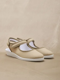 Sandales textile ouverture totale