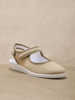 Sandales textile ouverture totale