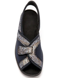 Sandales textile spécial hallux valgus