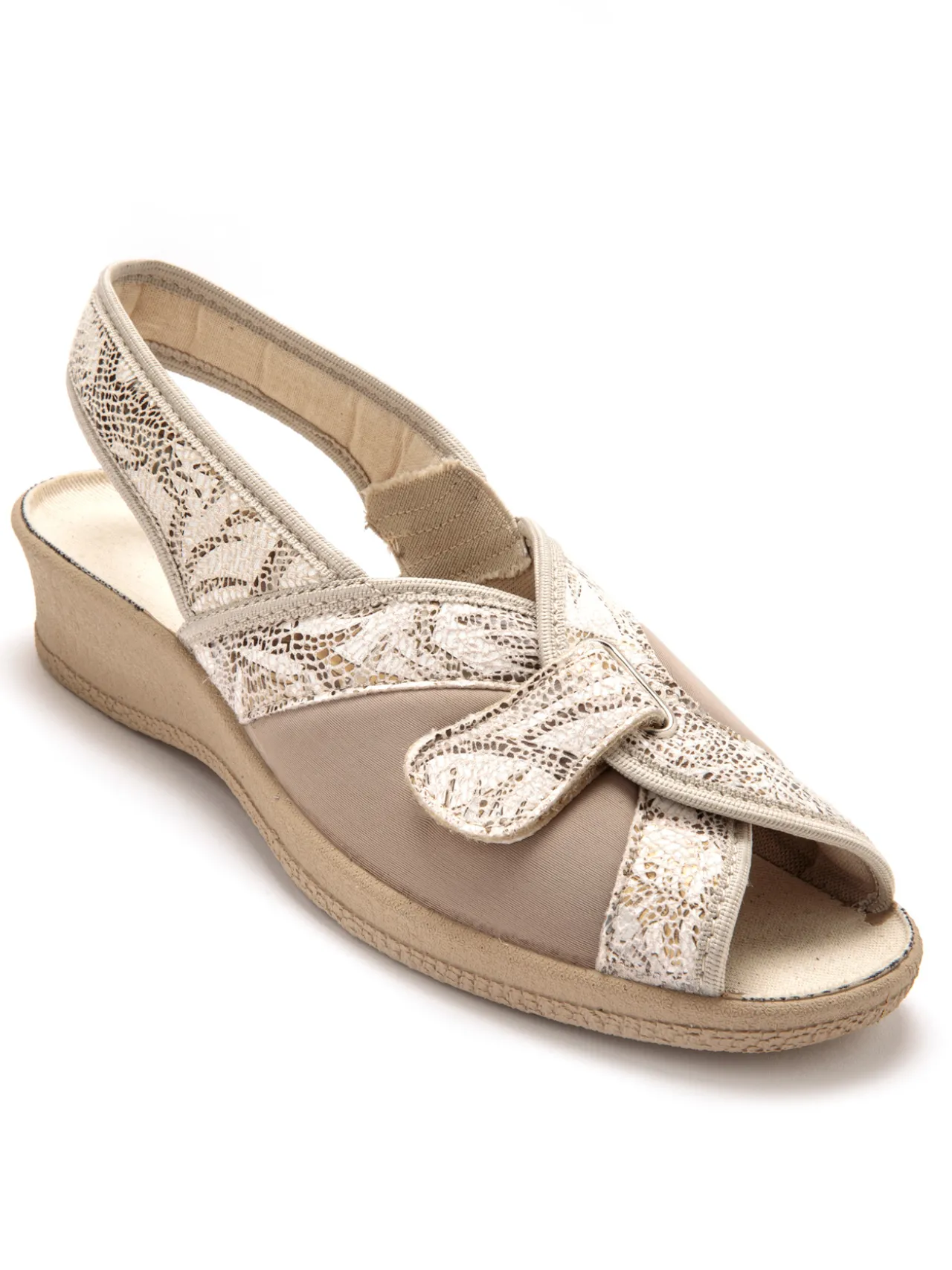 Sandales textile spécial hallux valgus