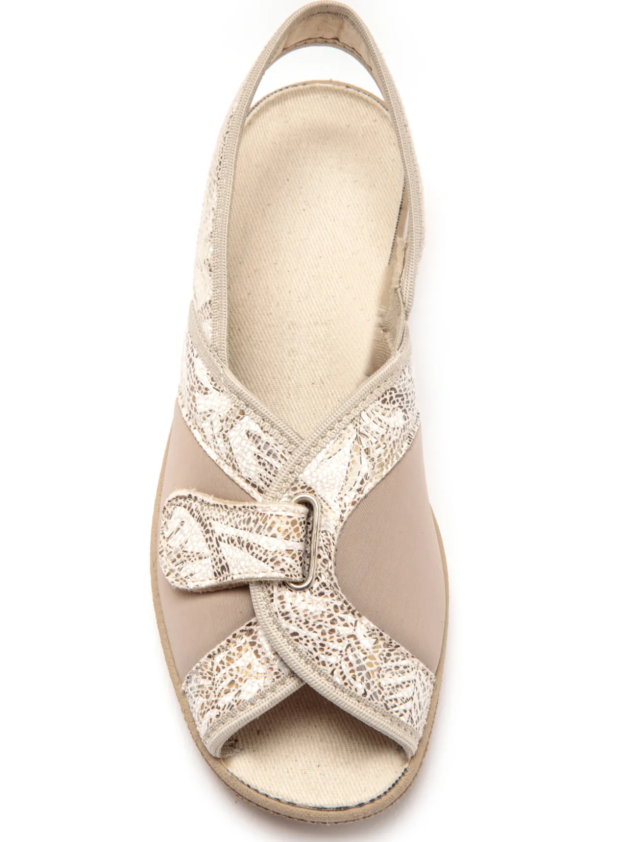 Sandales textile spécial hallux valgus