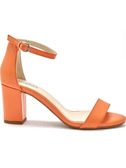 Sandales tout cuir à talon