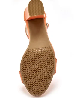 Sandales tout cuir à talon