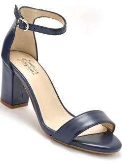 Sandales tout cuir à talon