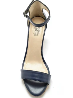 Sandales tout cuir à talon