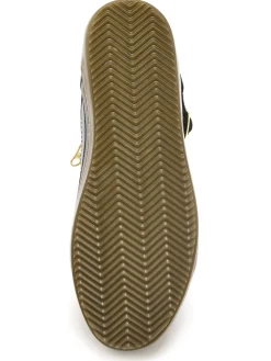 Sneakers basses à lacets et zip côté