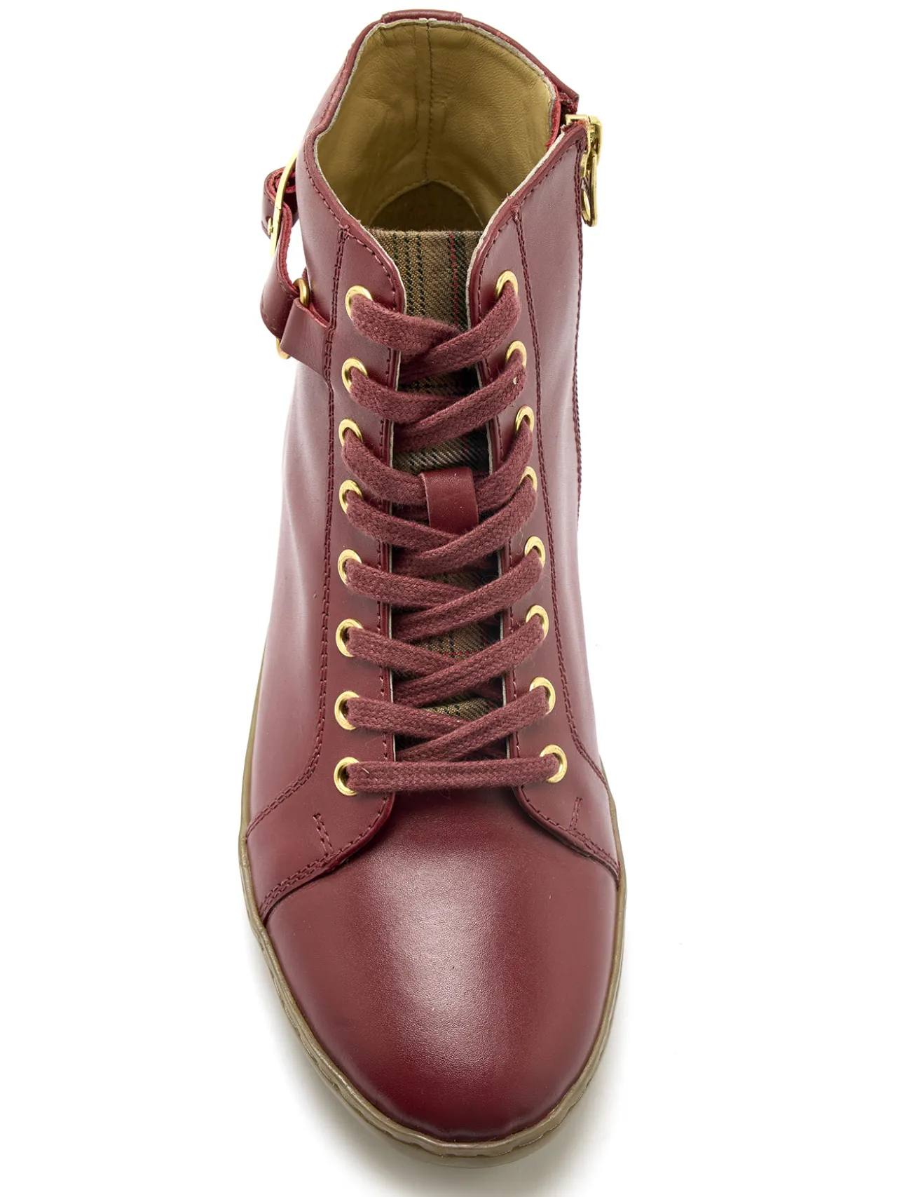 Sneakers montantes avec zip et lacets