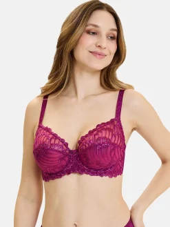 Soutien-gorge à armatures brodé Narcisse