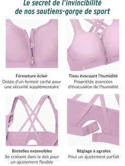 Soutien-gorge sport fermeture éclair