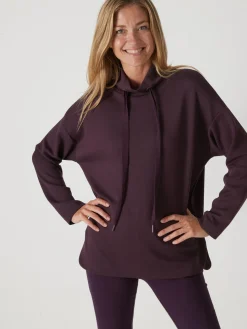 Sweat-shirt à large col montant