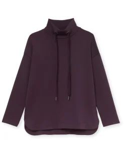 Sweat-shirt à large col montant