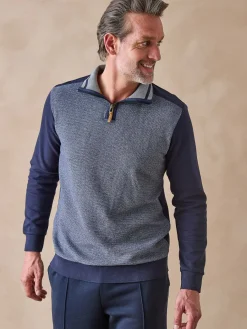 Sweat-shirt col montant zippé