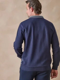 Sweat-shirt col montant zippé