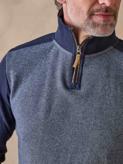 Sweat-shirt col montant zippé