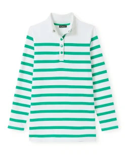 Sweat-shirt rayé col montant