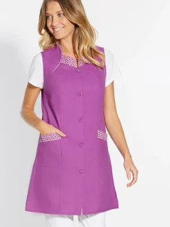 Tablier 3/4 sans manches tout boutonné