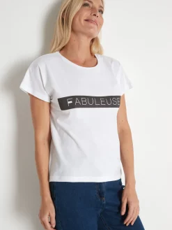 Tee-shirt à message "Fabuleuse"