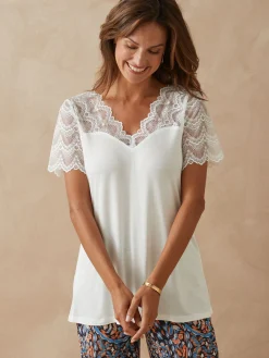 Tee-shirt avec dentelle
