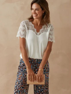 Tee-shirt avec dentelle